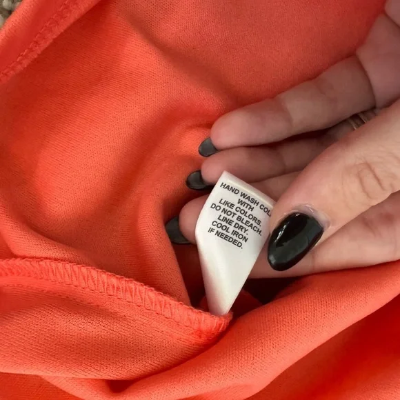 Cato Orange Pink Floral Boho Paisley Long Sleeve Women's Dress Sundress Sz Small - Picture 4 of 5